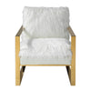 Uttermost 23438 Delphine White Accent Chair