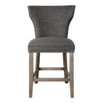 Uttermost 23433 Arnaud Charcoal Counter Stool