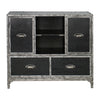 Uttermost 25305 Shawn Black Leather Accent Chest