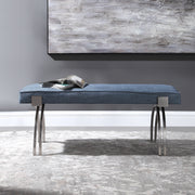 Uttermost 23520 Marlin Modern Denim Bench