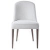 Uttermost 23558-2 Brie Armless Chair, White,Set Of 2