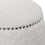 Compact 18 inch ottoman with foam cushioning
