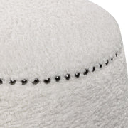 Compact 18 inch ottoman with foam cushioning