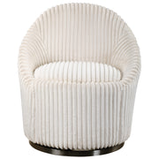 Uttermost 23578 Crue White Swivel Chair