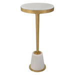 Uttermost 25177 Edifice White Marble Drink Table