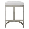 Uttermost 23687 Ivanna Backless Silver Counter Stool
