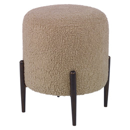 Uttermost Avila Latte Ottoman upholstered in brown fabric