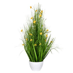 Vickerman FV190342 42" Artificial Potted Yellow Cosmos & Green Grass