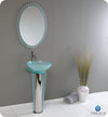 Fresca Vitale 17`` Modern Glass Bathroom Vanity With Mirror