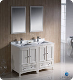 Fresca Oxford 48`` Mahogany Traditional Double Sink Bathroom Vanity