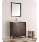 Fresca Cambridge 30`` White Traditional Bathroom Vanity With Mirror