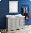 Fresca Windsor 48`` Matte White Traditional Bathroom Vanity With Mirror