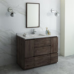 Fresca FVN31-122412ACA-FC Formosa 48" Floor Standing Bathroom Vanity with Mirror