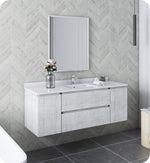 Fresca FVN31-123012RWH Formosa 54" Wall Hung Modern Bathroom Vanity with Mirror