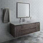 Fresca FVN31-123612ACA Formosa 60" Wall Hung Single Sink Modern Bathroom Vanity