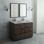 Fresca FVN31-2424ACA-FC Formosa 48" Floor Standing Double Sink Bathroom Vanity