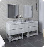Fresca FVN31-301230RWH-FS Formosa 72" Floor Standing Double Sink Bathroom Vanity
