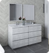 Fresca FVN31-3030RWH-FC Formosa 60" Floor Standing Double Sink Bathroom Vanity