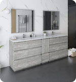 Fresca FVN31-361236ASH-FC Formosa 84"Floor Standing Double Sink Bathroom Vanity