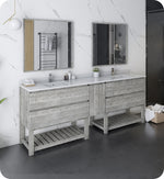 Fresca FVN31-361236ASH-FS Formosa 84" Floor Standing Double Sink Bathroom Vanity
