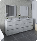Fresca FVN31-361236RWH-FC Formosa 84"Floor Standing Double Sink Bathroom Vanity
