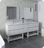 Fresca FVN31-361236RWH-FS Formosa 84"Floor Standing Double Sink Bathroom Vanity