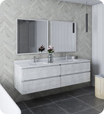 Fresca FVN31-3636RWH Formosa 72" Wall Hung Double Sink Modern Bathroom Vanity