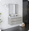 Fresca FVN3136ASH Formosa 36" Wall Hung Modern Bathroom Vanity with Mirror