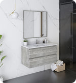 Fresca FVN3136ASH Formosa 36" Wall Hung Modern Bathroom Vanity with Mirror