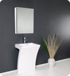 Fresca Quadro 23`` White Pedestal Sink With Medicine Cabinet - Modern Bathroom Vanity