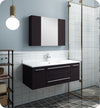 Fresca Lucera 42`` White Wall Hung Vessel Sink Modern Bathroom Vanity With Medicine Cabinet