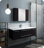 Fresca FVN6148ES-UNS Lucera 48" Wall Hung Undermount Sink Bathroom Vanity