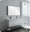 Fresca FVN6148WH-UNSD Lucera 48"Wall Hung Double Undermount Sink Bathroom Vanity