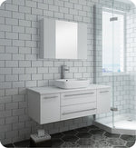 Fresca FVN6148WH-VSL Lucera 48" Wall Hung Vessel Sink Modern Bathroom Vanity
