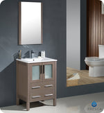 Fresca Torino 24`` White Modern Bathroom Vanity With Vessel Sink