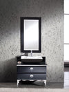 Fresca FVN7712BL Moselle 36" Modern Glass Bathroom Vanity with Mirror