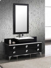 Fresca FVN7716BL Moselle 59" Modern Glass Bathroom Vanity with Mirror