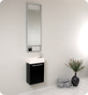 Fresca Pulito 16`` Small White Modern Bathroom Vanity With Tall Mirror