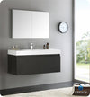 Fresca Mezzo 48`` White Wall Hung Modern Bathroom Vanity With Medicine Cabinet