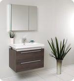 Fresca Medio 32`` White Modern Bathroom Vanity With Medicine Cabinet