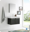 Fresca Vista 30`` White Wall Hung Modern Bathroom Vanity With Medicine Cabinet