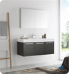 Fresca FVN8092BW Vista 48"Wall Hung Modern Bathroom Vanity with Medicine Cabinet