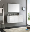 Fresca FVN8092WH Vista 48"Wall Hung Modern Bathroom Vanity with Medicine Cabinet