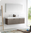 Fresca FVN8093GO-D Vista 60" Oak Wall Hung Double Sink Modern Bathroom Vanity