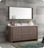 Fresca FVN8119GO-S Allier 60" Gray Oak Single Sink Bathroom Vanity with Mirror