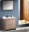 Fresca Allier 36`` White Modern Bathroom Vanity With Mirror