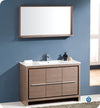 Fresca FVN8148GO Allier 48" Gray Oak Modern Bathroom Vanity with Mirror