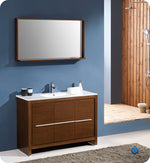 Fresca FVN8148WG Allier 48" Wenge Brown Modern Bathroom Vanity with Mirror
