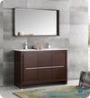 Fresca FVN8148WG-D Allier 48" Wenge Brown Modern Double Sink Bathroom Vanity