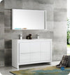 Fresca FVN8148WH-D Allier 48"  Modern Double Sink Bathroom Vanity with Mirror